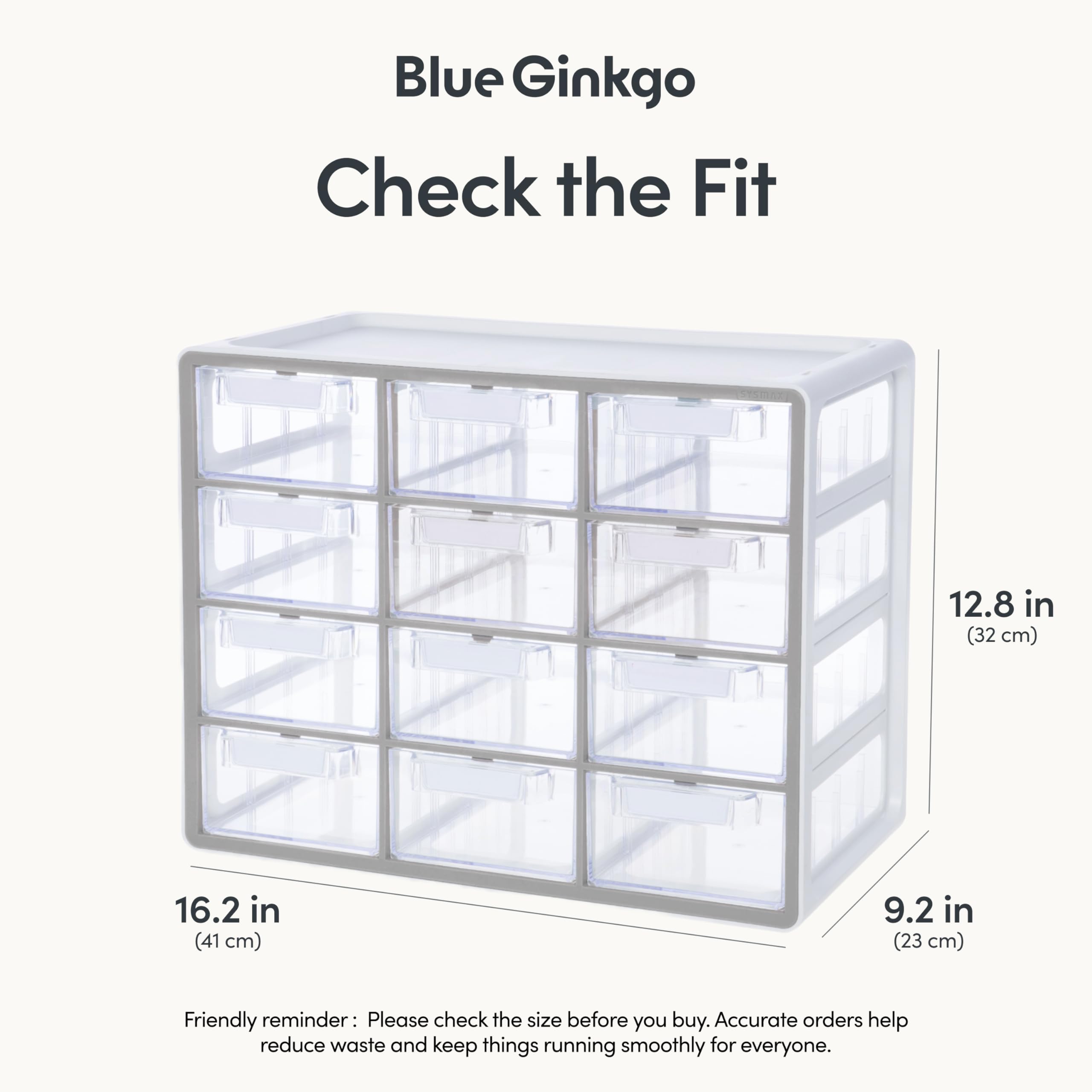 Amazon.com: Blue Ginkgo Large 12-Drawer Cabinet – Stackable Clear